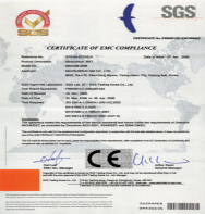 Macsumsuk certificate of EMS compliance