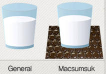 Macsumsuk instant effect on water, milk, soymilk, alcohol and coffee