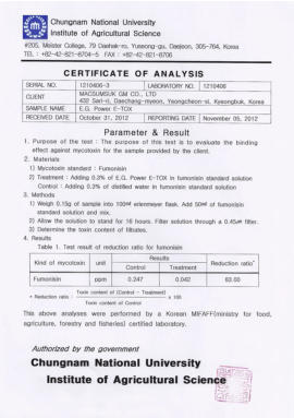 macsumsuk Report of the Test Research for E-Tox certificate 4